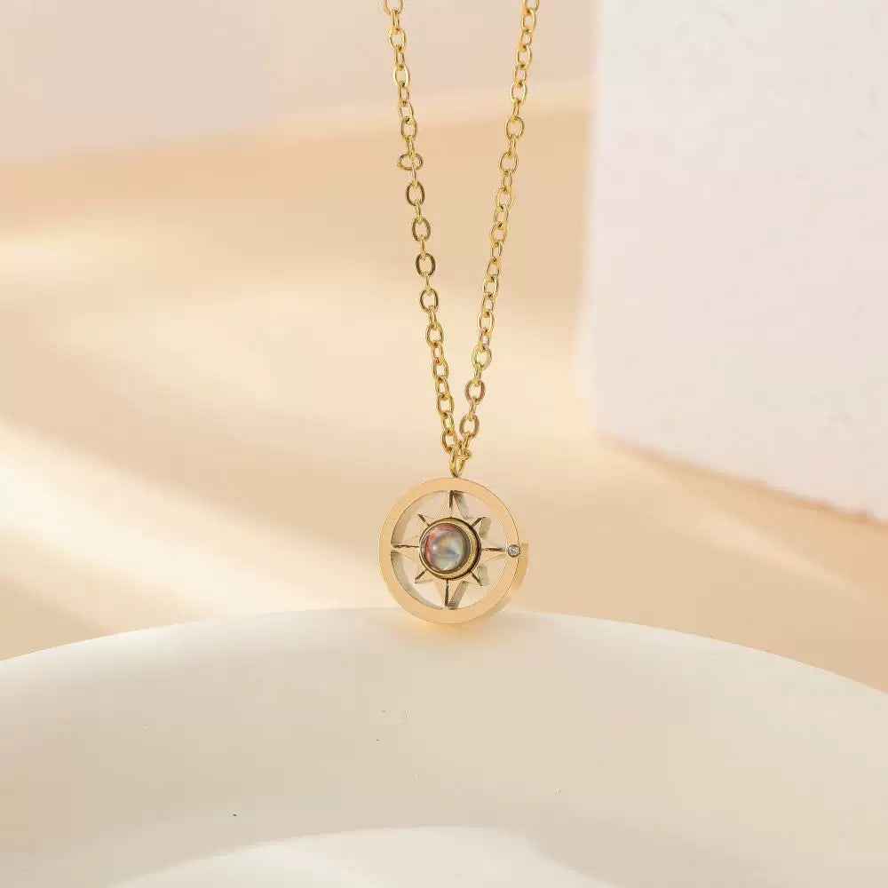 compass projection necklace - Lyra