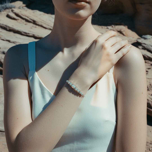 opal polaris bangle bracelet - Lyra