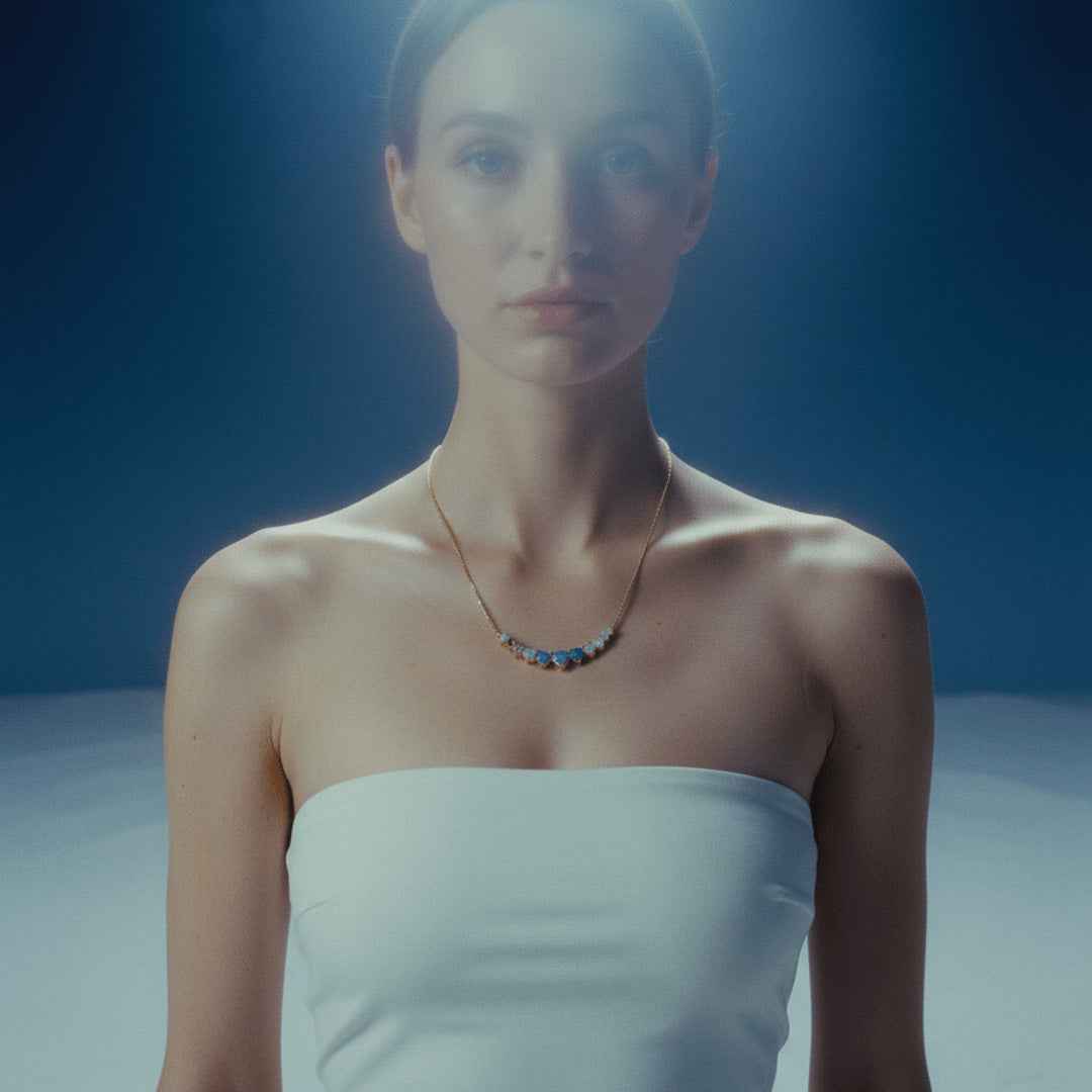 opal necklace - aurora core - Lyra