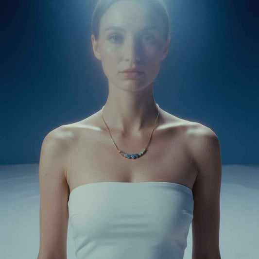 opal necklace - aurora core - Lyra