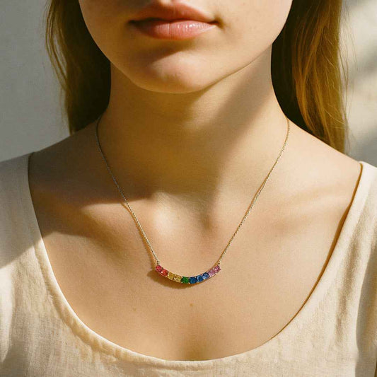 rainbow arc necklace - Lyra