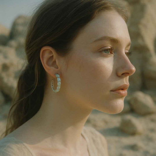 opal polaris ring earrings - Lyra