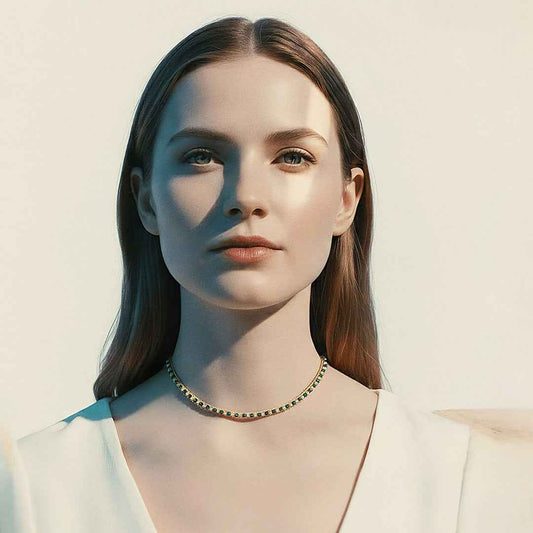 opal necklace - stargazer - Lyra