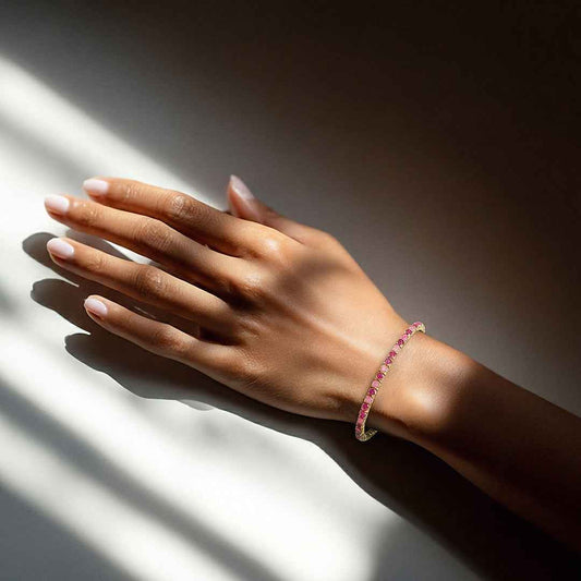 pink opal bracelet nebula glow - Lyra