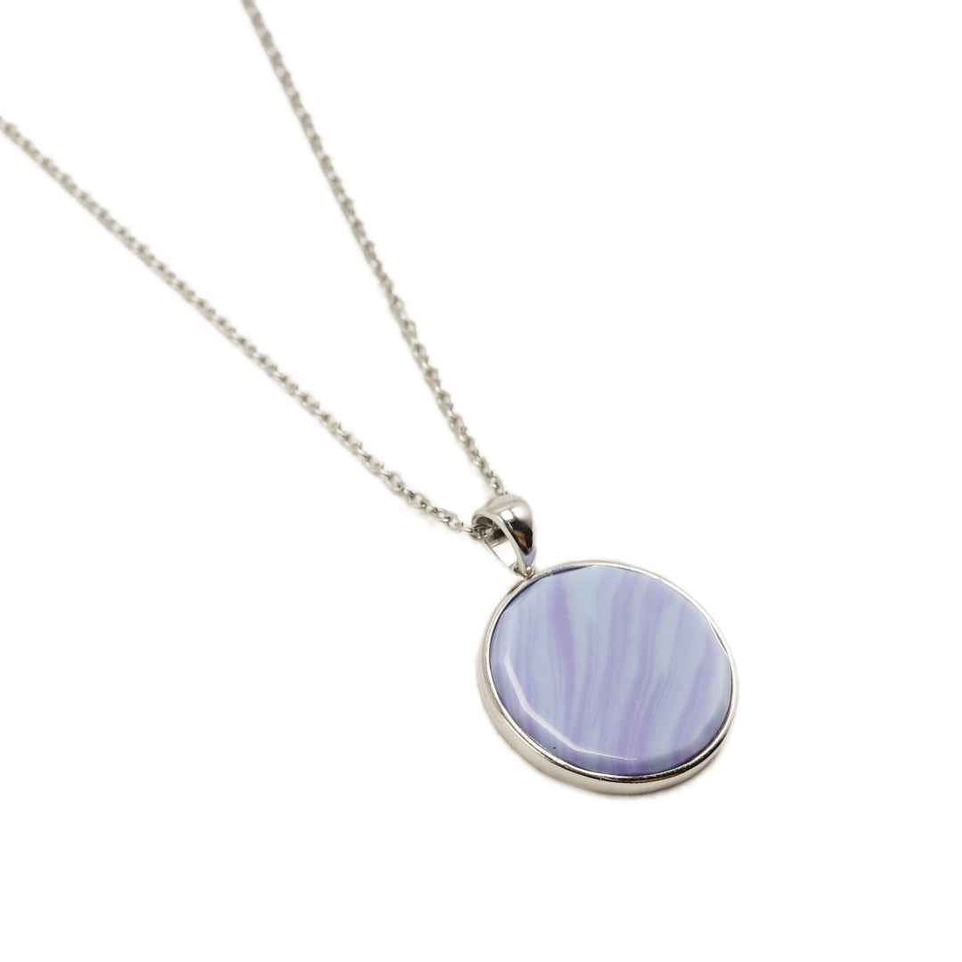 blue aura nfc crystal pendant – customizable digital talisman - Lyra