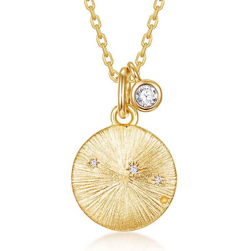 zodiac birthstone pendant necklace | s925 sterling silver with natural gemstones - Lyra