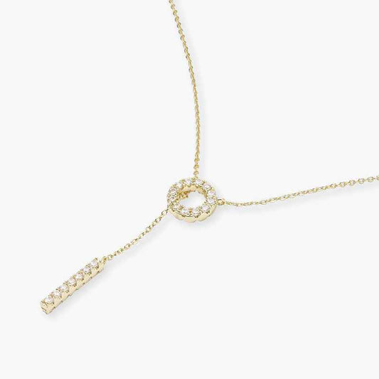 adjustable pavé diamond chain | s925 sterling silver necklace - Lyra