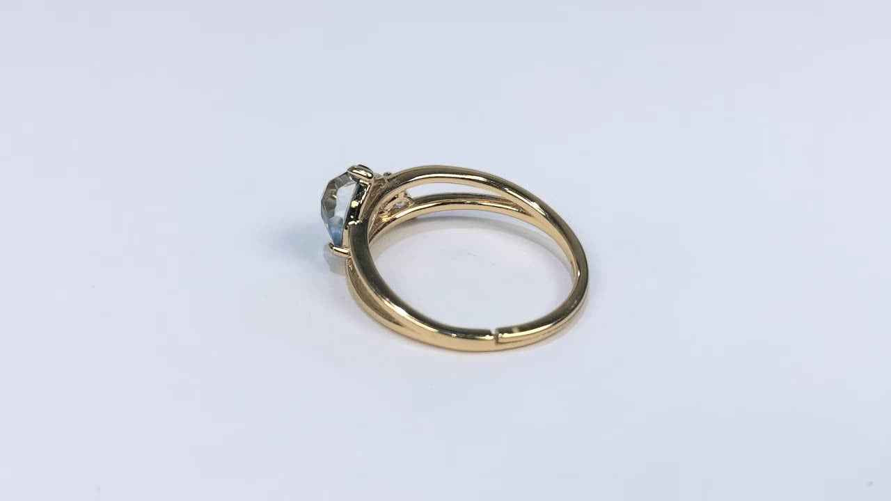 sky blue topaz ring | s925 sterling silver with natural topaz - Lyra