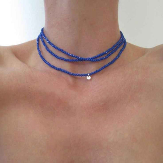 multicolor spinel beaded necklace | dopamine jewelry for layering & light - Lyra