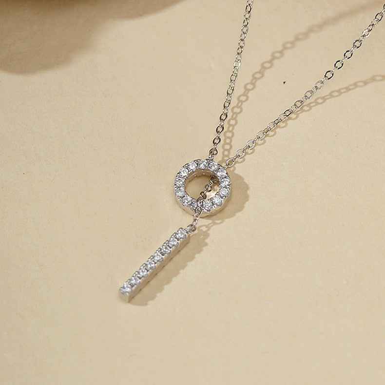 adjustable pavé diamond chain | s925 sterling silver necklace - Lyra