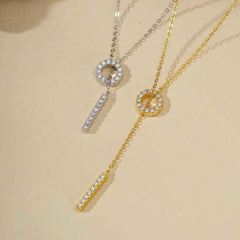 adjustable pavé diamond chain | s925 sterling silver necklace - Lyra