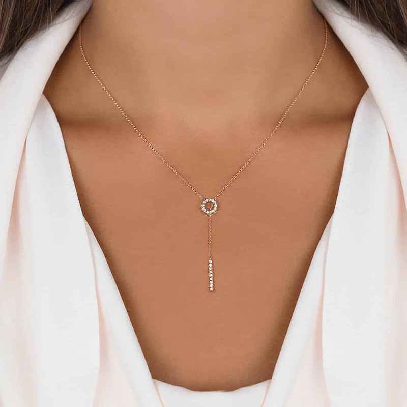 adjustable pavé diamond chain | s925 sterling silver necklace - Lyra