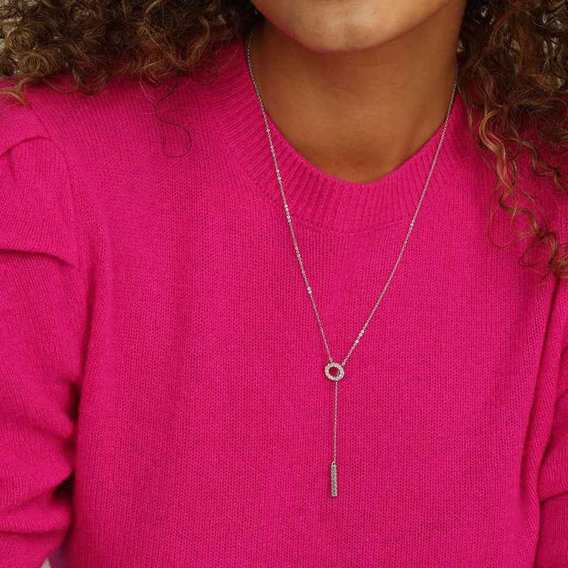 adjustable pavé diamond chain | s925 sterling silver necklace - Lyra