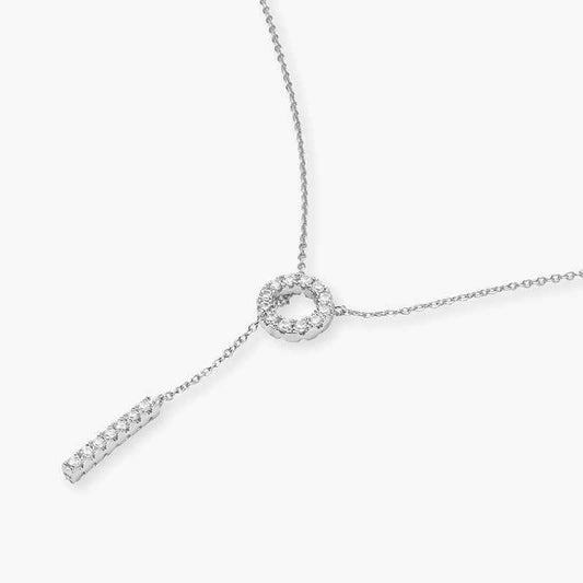 adjustable pavé diamond chain | s925 sterling silver necklace - Lyra