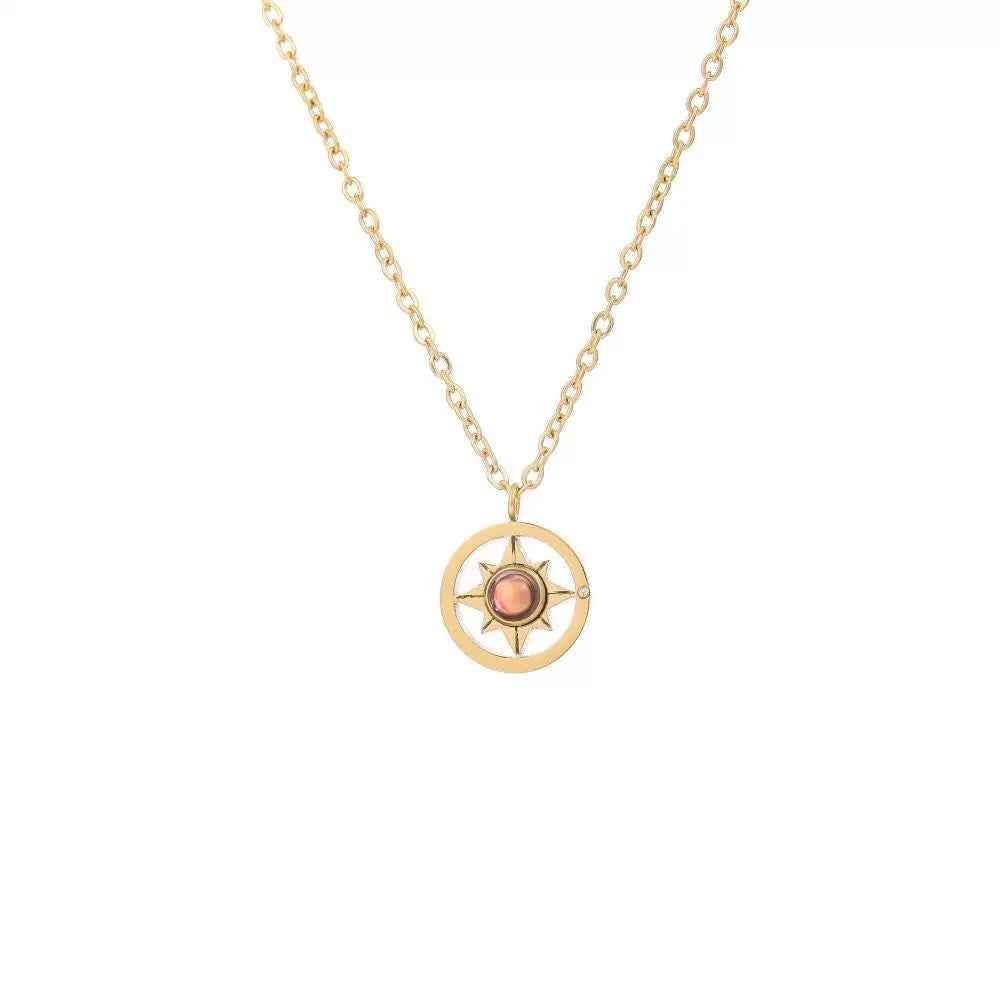 compass projection necklace - Lyra