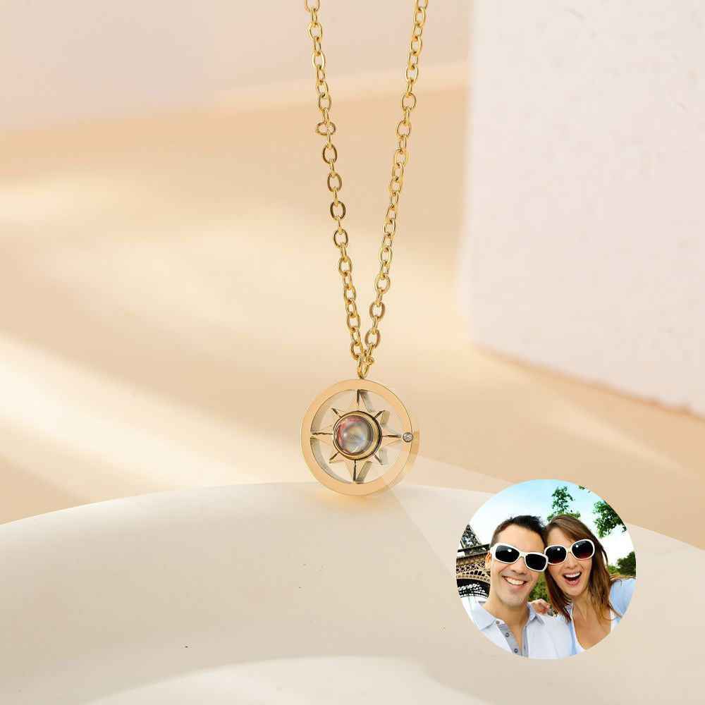 compass projection necklace - Lyra