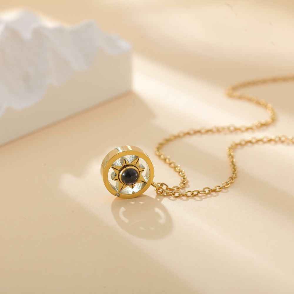 compass projection necklace - Lyra