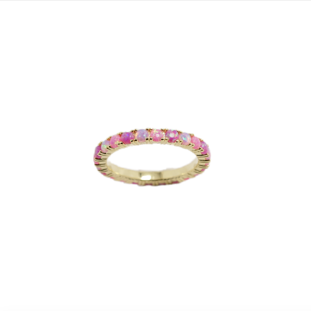 pink opal eternity ring - Lyra
