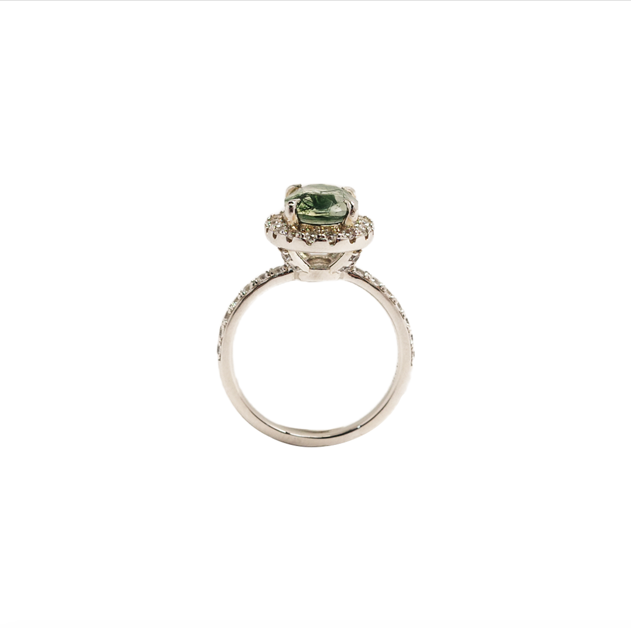moss agate ring - mirror - Lyra