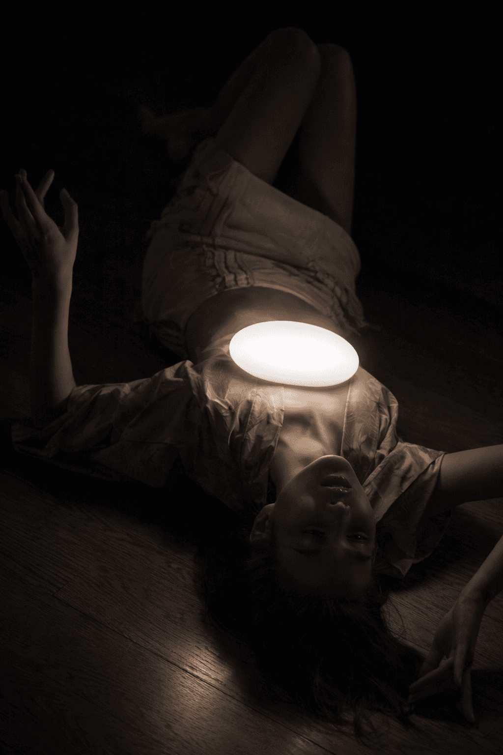 White Light Bag glowing in hand