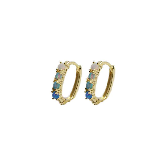 opal earrings - aurora arc - Lyra