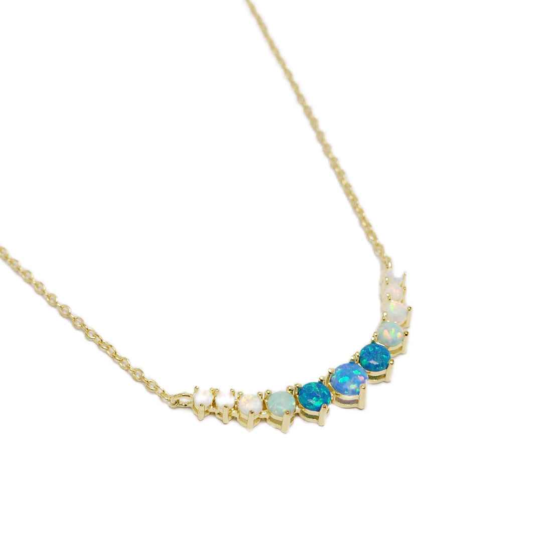 opal necklace - aurora core - Lyra
