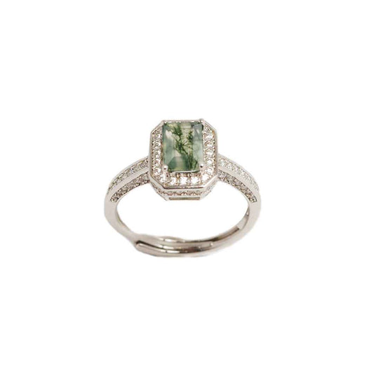 moss agate ring - gateway - Lyra
