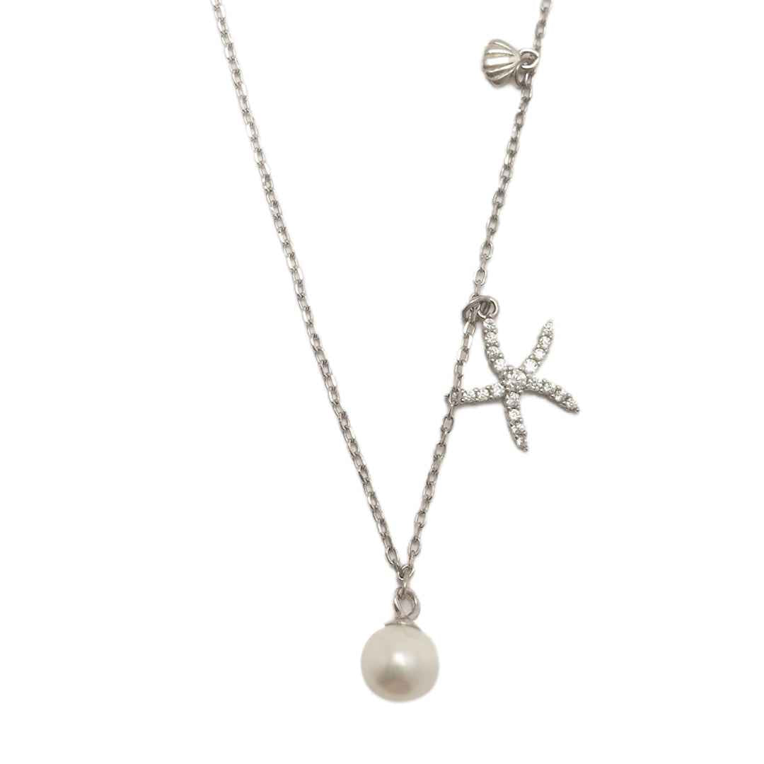 pearl necklace - starfish & shell - Lyra