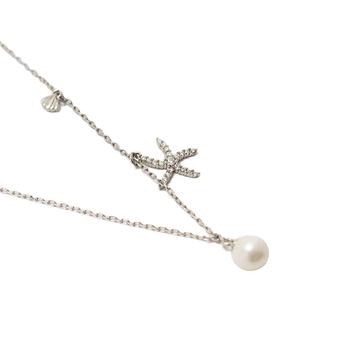 pearl necklace - starfish & shell - Lyra