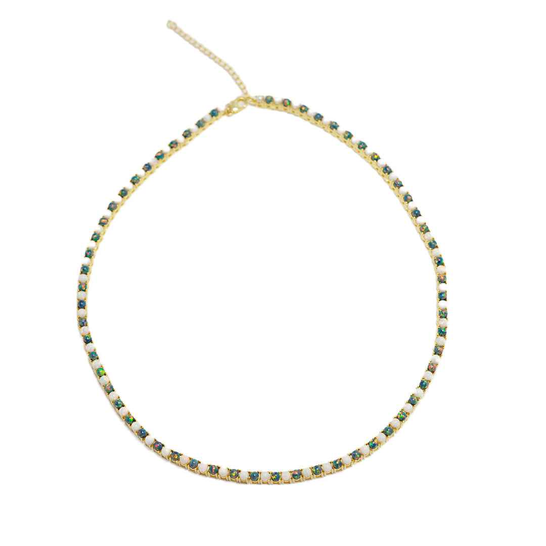 opal necklace - stargazer - Lyra