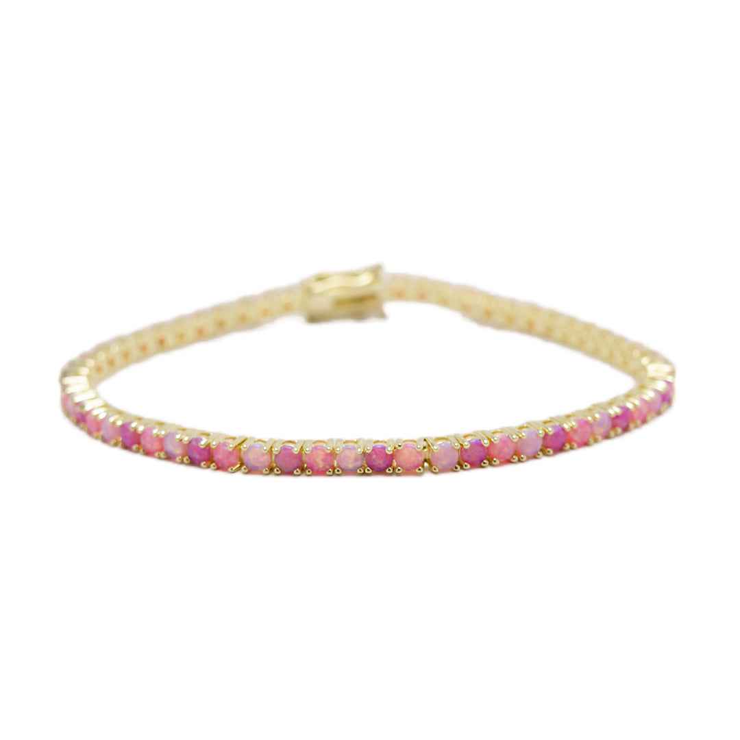 pink opal bracelet nebula glow - Lyra