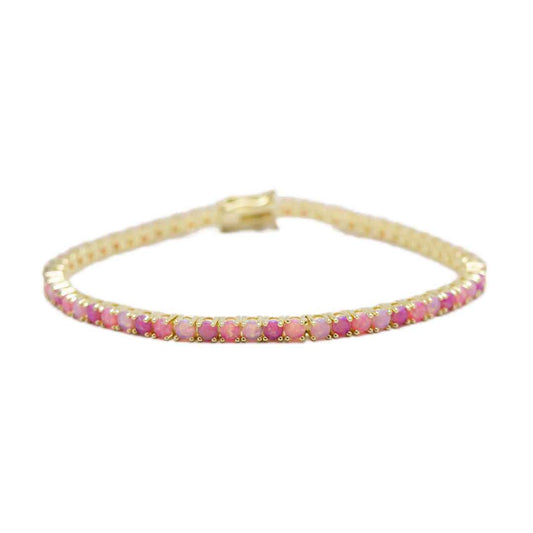 pink opal bracelet nebula glow - Lyra