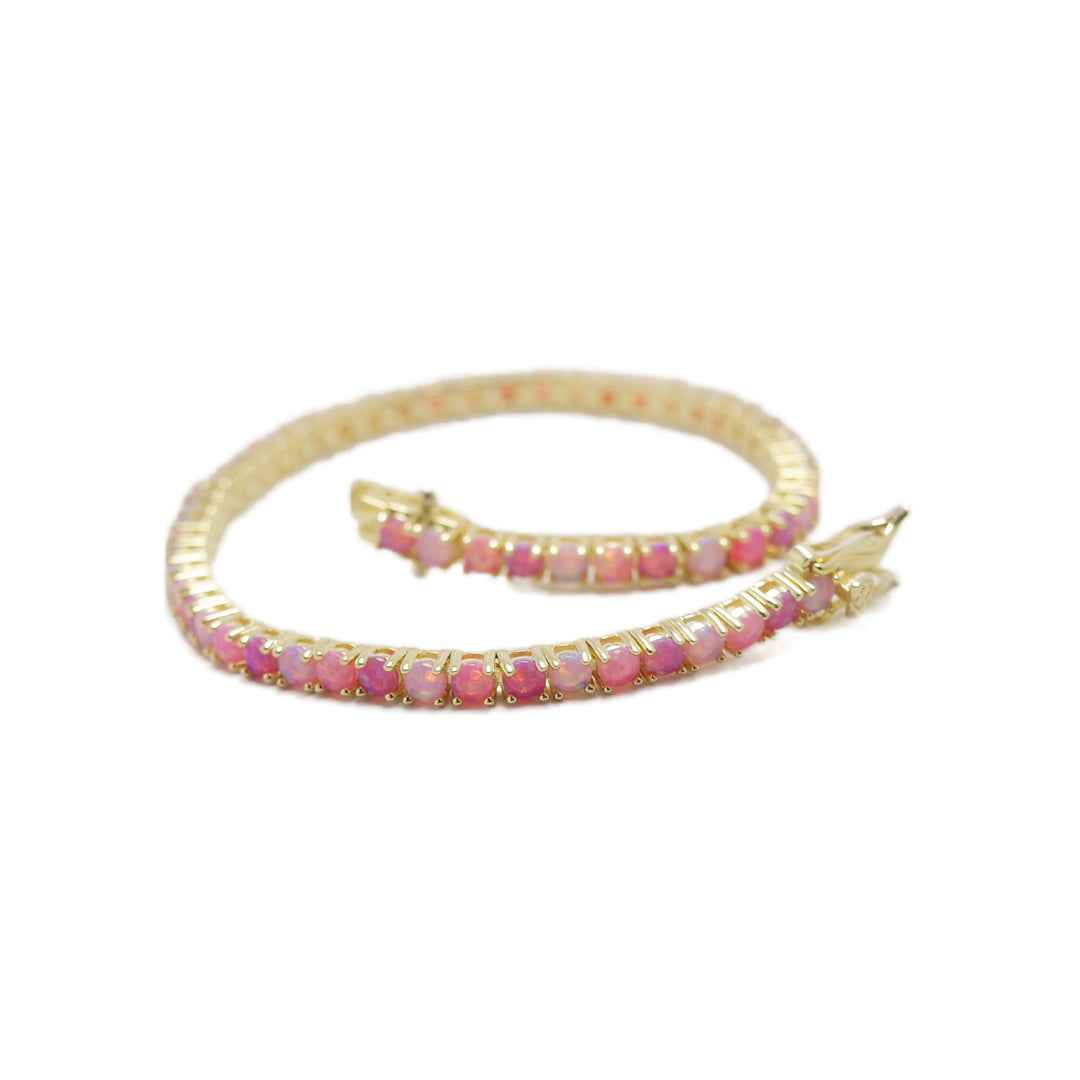 pink opal bracelet nebula glow - Lyra