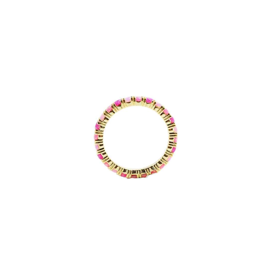 pink opal eternity ring - Lyra