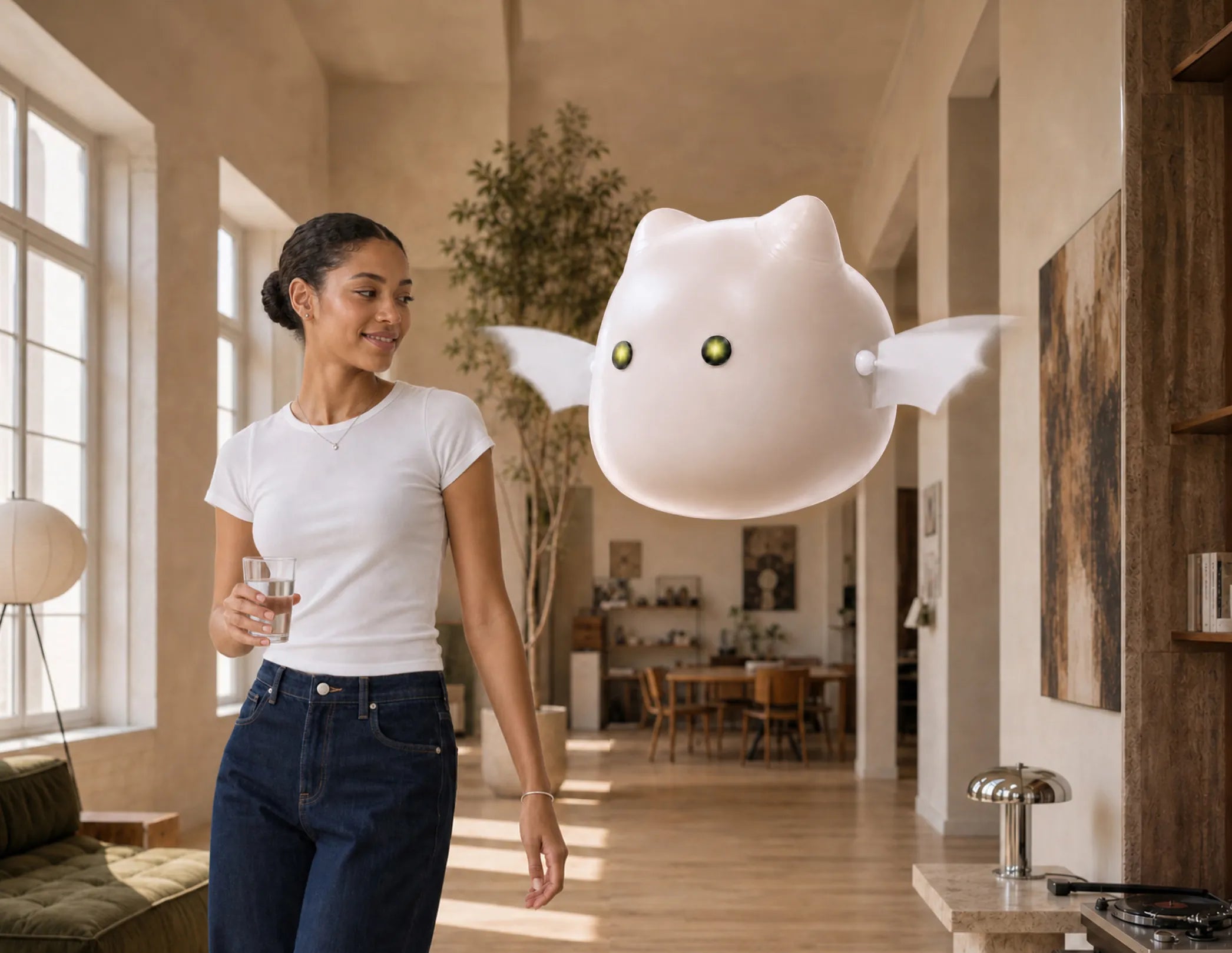 Orbi turning toward its companion when called