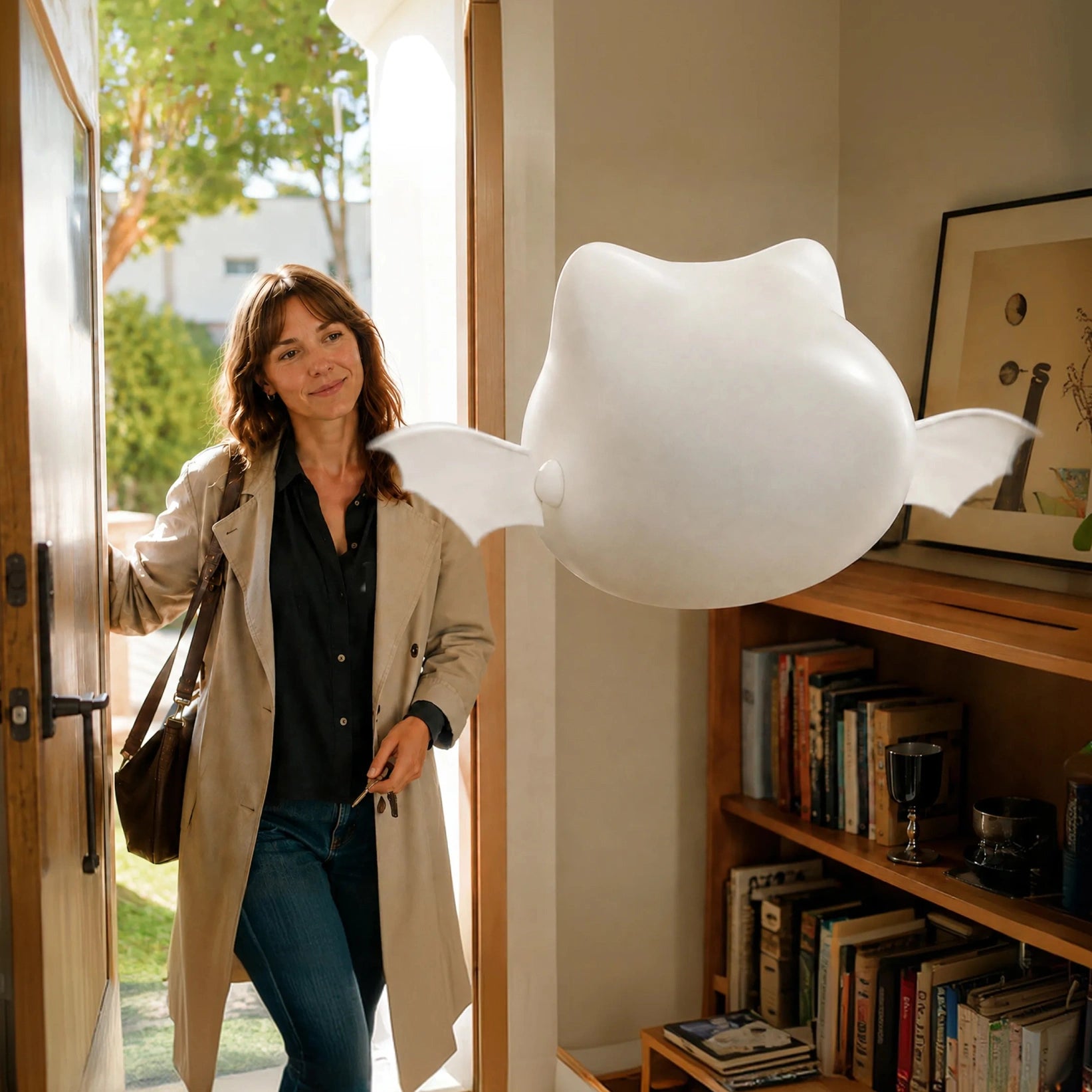 Orbi flying to welcome someone home